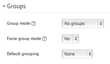 course settings groups