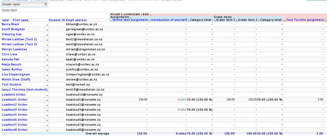 grader report