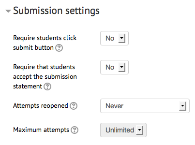 submission settings