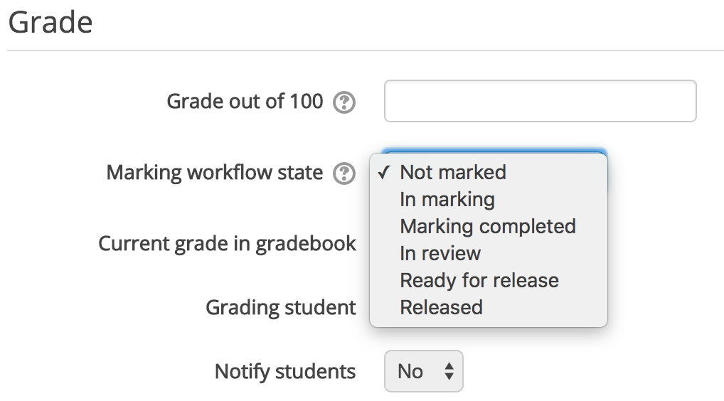 marking workflow state